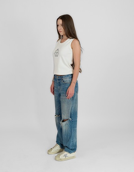 Embroidered Poryvai jersey top
